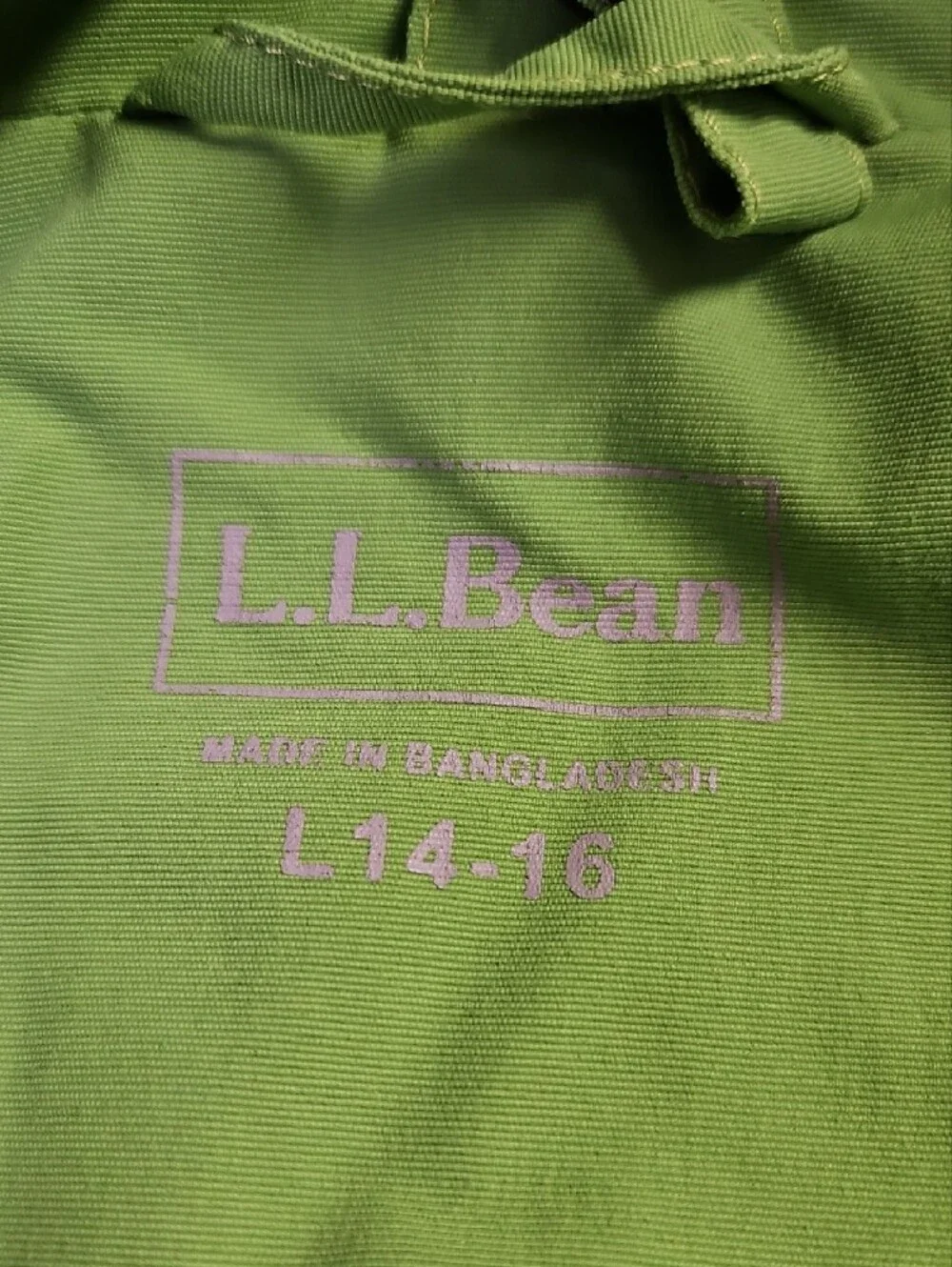 L.L. Bean Two-Tone Green Hooded Girls Winter Snow Ski Jacket